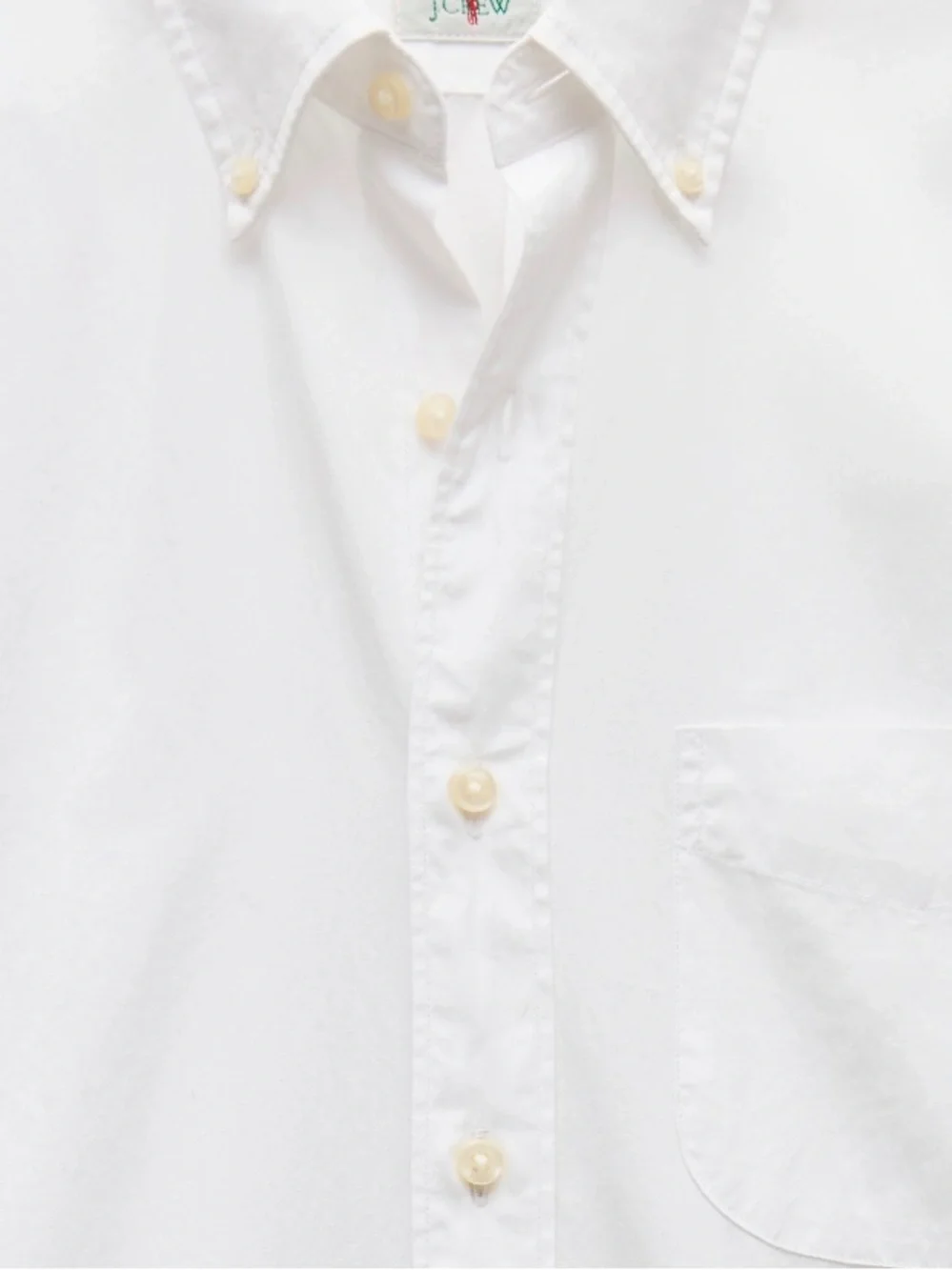 J crew white Poplin shirt with button-down collar